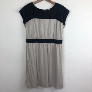 Ann Taylor LOFT Black and Beige Dress Size 10 NWT